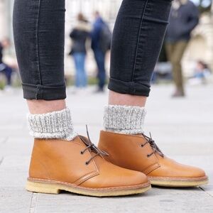 Clarks Tan Leather Desert Boots